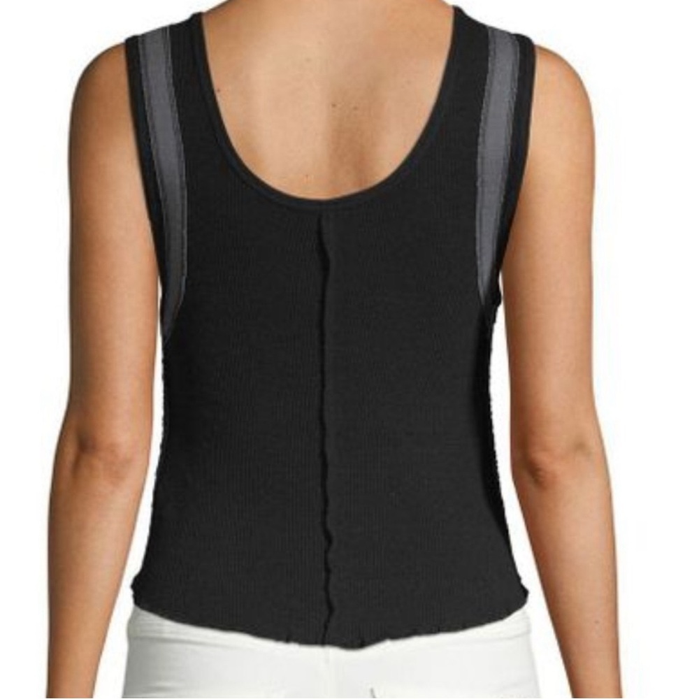 We The Free Tiger Embroidered Tank Top Black Gray Free People Shirt Size S - Picture 3 of 11